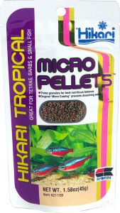 Hikari Tropical Micro pellets -один из лучших кормов для рыб в аквариуме с живыми 